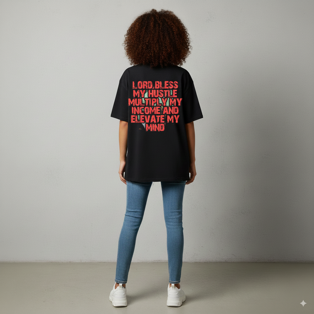 “Blessed Hustler Tee” – Unisex Y2K Graphic Tee | Kids & Adult Sizes | 100% Cotton | Harajuku Streetwear